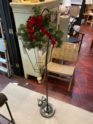 Floor Black Metal Cage Lamp