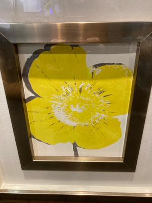 Shadow Box Yellow/White Flower Framed Art