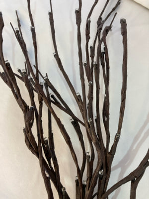 Set of 3 Brown Wire Trees Lights Holiday Item