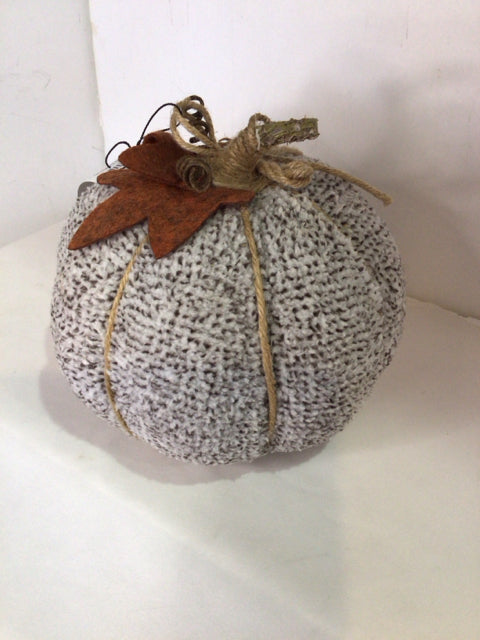 Fall Brown/White Cloth Pumpkin Holiday Item