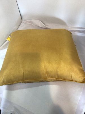 PIER 1 Gold Polyester Embroidered Pillow