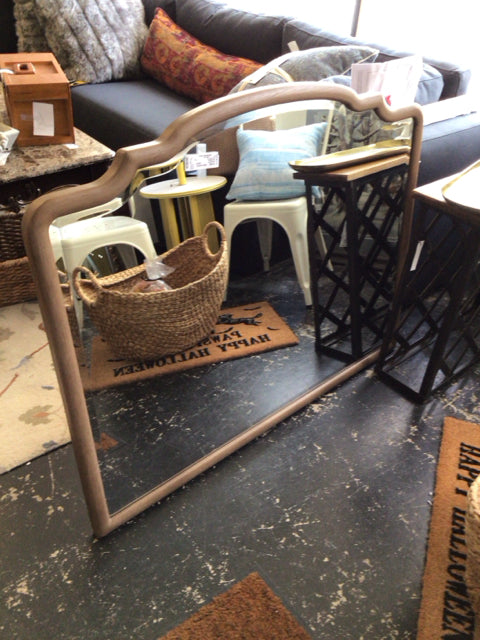 Tan Wood Mirror