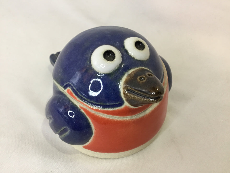 Blue/Red Ceramic Bird Trinket Box