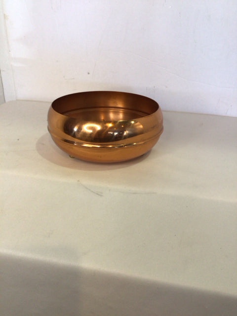 Pot Copper Metal Round Bowl