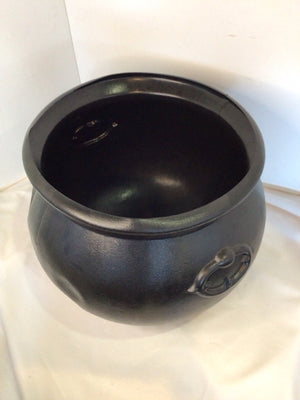 Halloween Black Plastic Cauldron Holiday Item