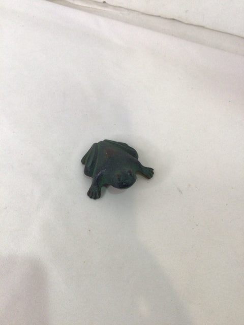 Green Metal Frog Figurine