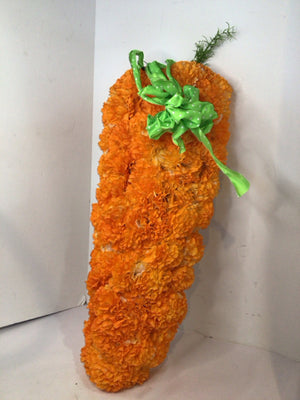 Easter Papermache Carrot Flower Orange Door Hanger