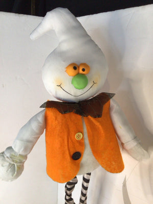 Halloween White/Orange Nylon Ghost Holiday Item