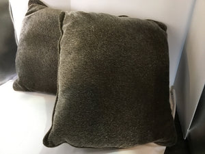 Pair Gray Shimmer Pillow Set