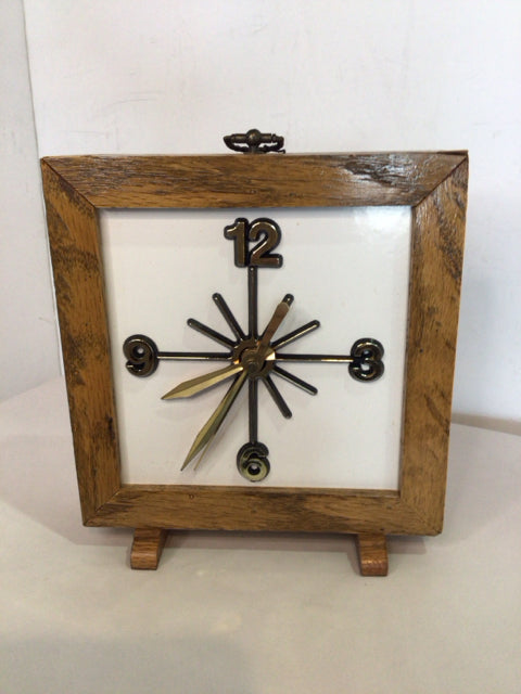 Table Top Brown Wood Clock