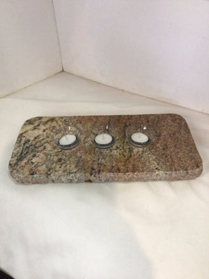 Votive Tan Marble Candle Holder