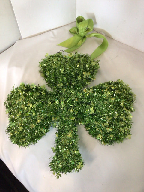 Tinsel Shamrocks Green Wall Decoration Art