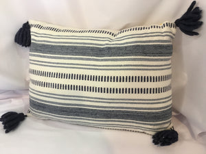 Blue/White Cotton Pillow