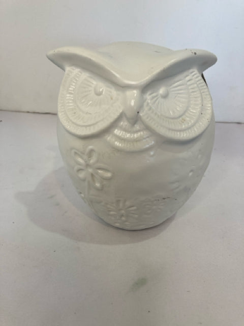 White Ceramic Owl As Is Figurine