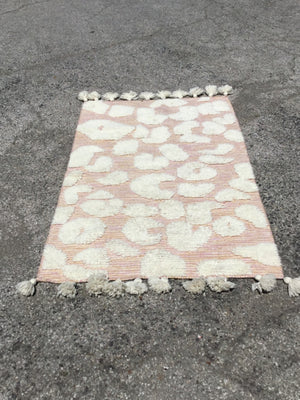 Anthropologie Wool Pink/Gold Rug