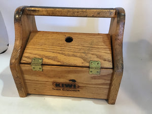 Vintage Shoe Brown Oak Shoe Box