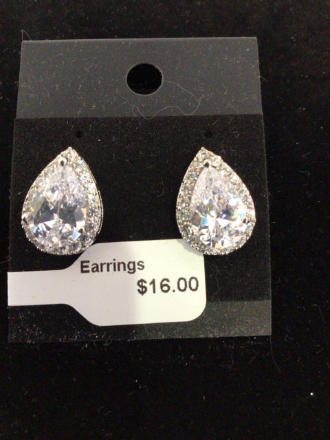 Clear Rhinestone Earrings