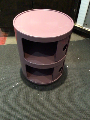 2Modern Purple Plastic Round Cabinet 24J4RF22