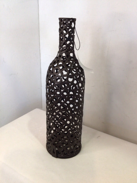Holder Black Metal Wine Bottle