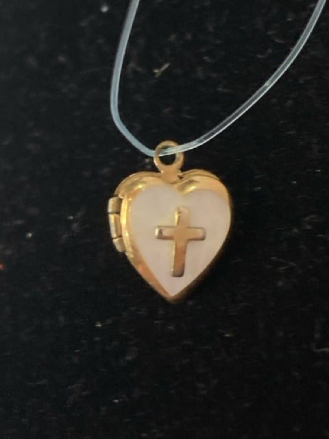 White/Gold Cross Pendant