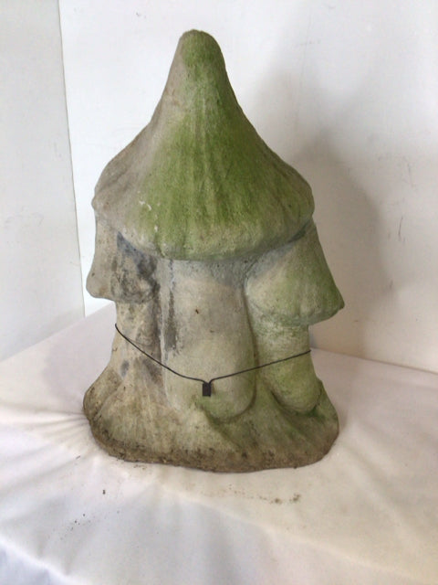 Green/Gray Cement Mushroom Garden Access.