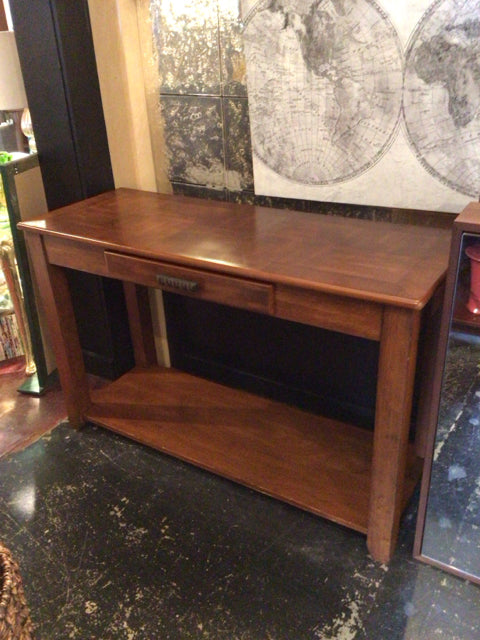 Console Wood Drawer Front Brown Table