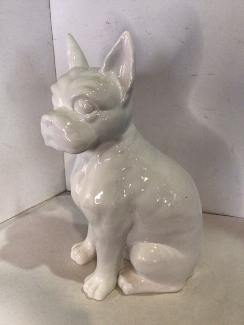 White Dog Statue