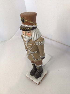 Nutcracker Tan/White Resin Holiday Item