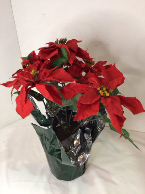 Battery Operated Red Poinsettia Holiday Item