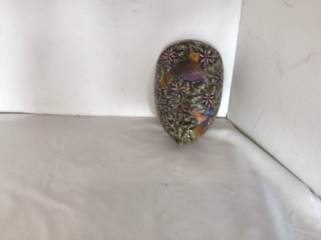 Ethnic Green/Purple Wood Face Mask