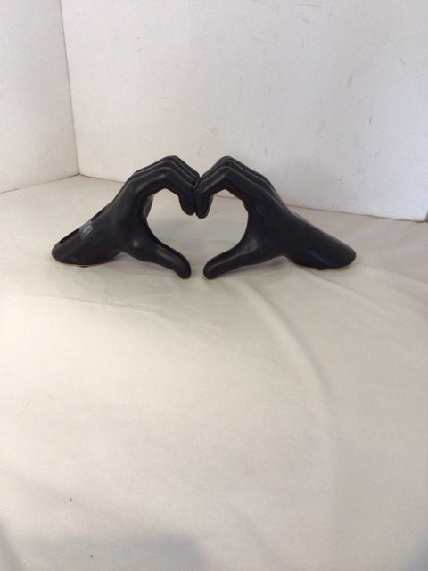 Black Ceramic Hand Statue