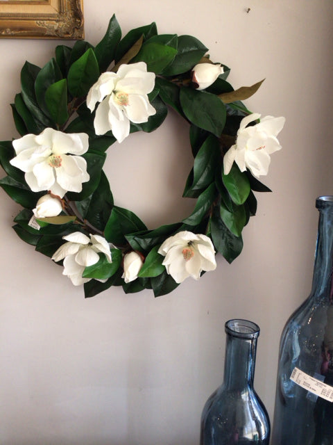 White Magnolia Wreath