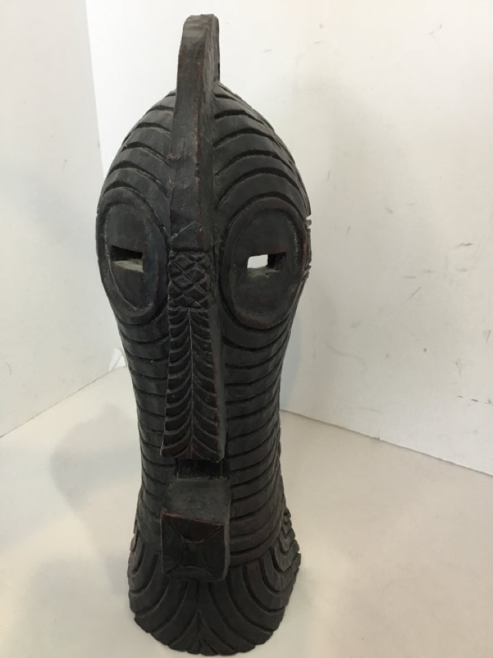 African Black Wood Tribal 17" Statue