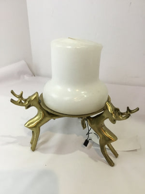 Gold Metal Candle Holder Deer Holiday Item