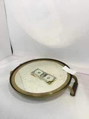 Handled Mercury Glass Mirror Tray