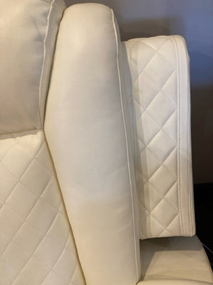 Modern Vinyl 3 piece Electric Cream Sectional Sofa 2XUP9FD6