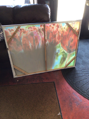 Multi-Color Tulip Stretch Canvas Art