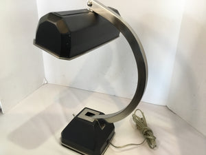 Desk Black/Silver Metal Lamp