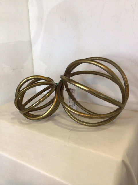 Pair Gold Metal Ball