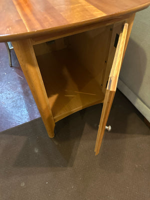 End Night Stand Door Front Brown Table