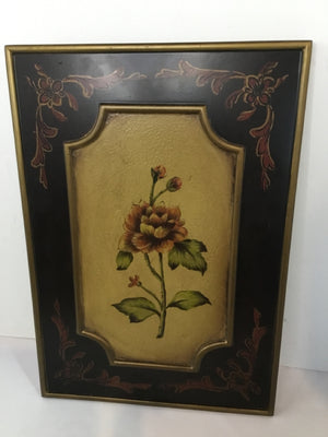 Wood Floral Brown/Tan Wall Decoration Art