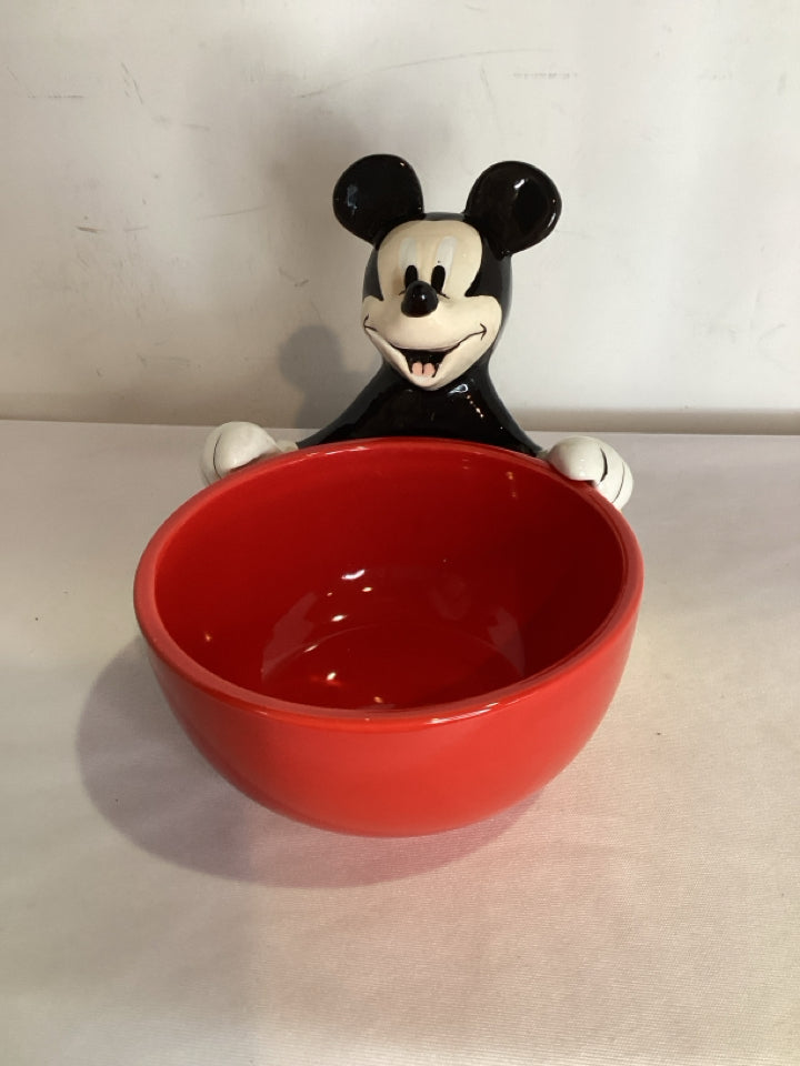 Red/Black Ceramic Mickey Mouse Bowl