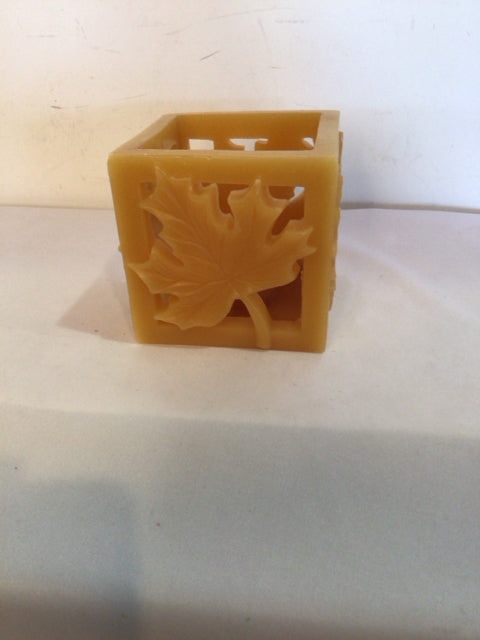 Autumn Orange Wax Leaves Candle