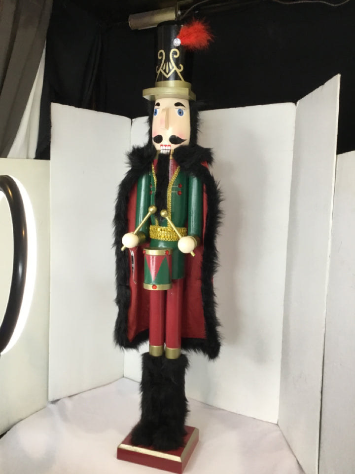 Christmas Black/Red Wood Nutcracker Holiday Item