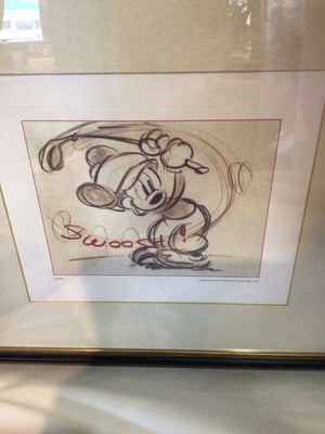 Sketch Cream/Black Mickey Mouse Framed Art