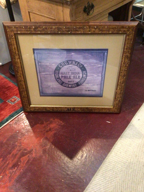 Rustic Brown Beer Framed Art