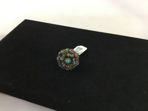 Sterling Silver Blue Rhinestone Ring
