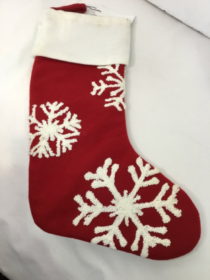 Christmas Red/white Felt Stocking Holiday Item
