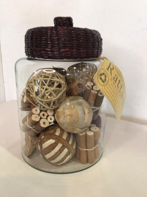 Clear Glass Lidded Canister