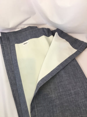 2 Panels Blue Polyester Draperies/Curtains